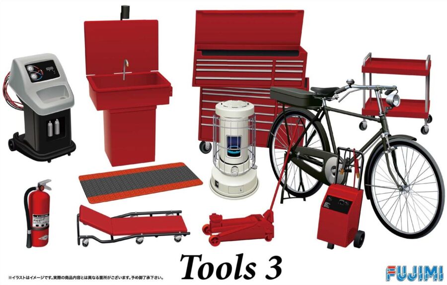 1:24 Scale Fujimi Tools & Garage Items Set 3