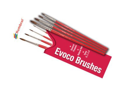 Humbrol Evoco Brush Pack Sizes - 0,2,4,6