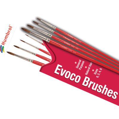 Humbrol Evoco Brush Pack Sizes - 0,2,4,6