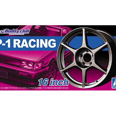 1:24 scale Aoshima Buddy Club P-1 Racing Wheels & Tyres Set