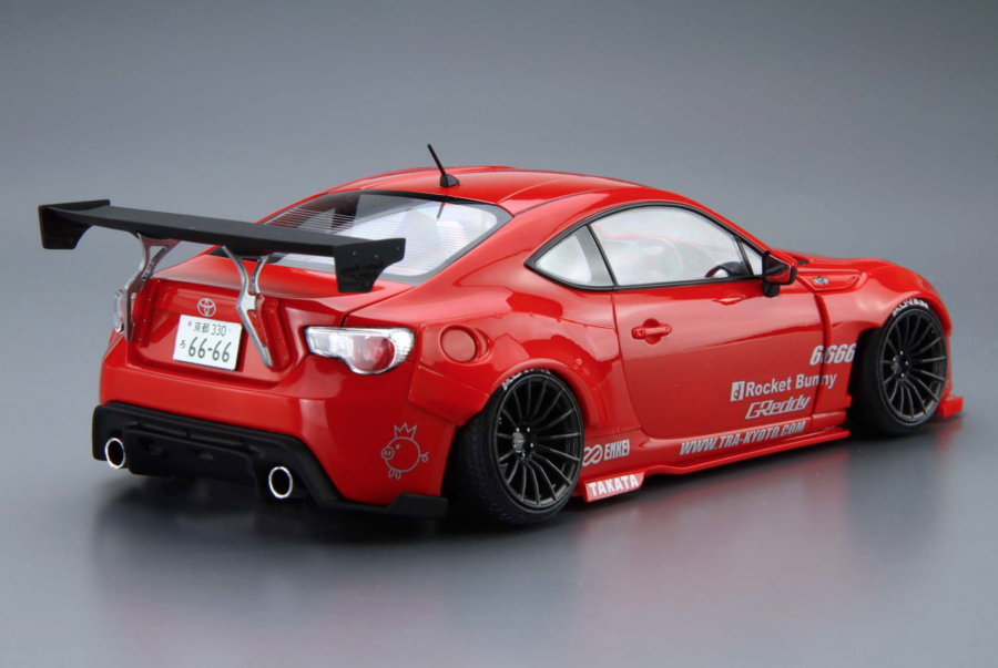 1:24 Scale Aoshima Toyota GR86 Greddy & Rocket Bunny Enkei Ver. Model Kit - Image 3