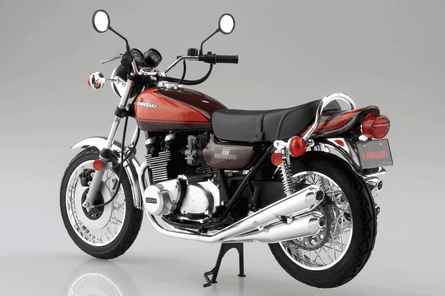 1:12 Scale Aoshima Kawasaki Z2 750RS Bike Model Kit - Image 3