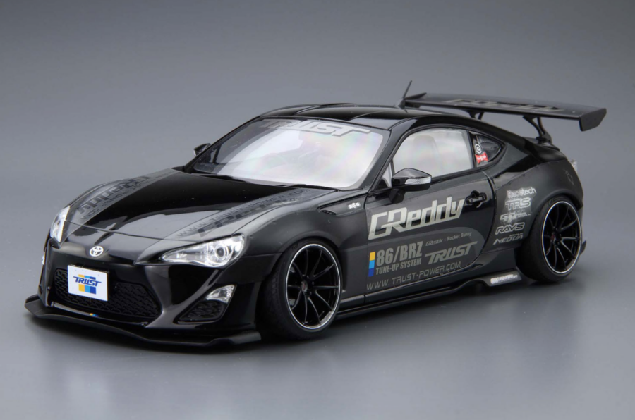 1:24 Scale Aoshima Toyota GR86 Greddy & Rocket Bunny Volk Racing Ver. Model Kit - Image 2