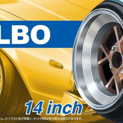 1:24 scale Aoshima Bilbo 14 Inch Wheels &Tyres Set