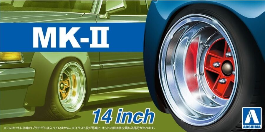 1:24 Scale Mark II 14 Inch Wheel & Tyres Set