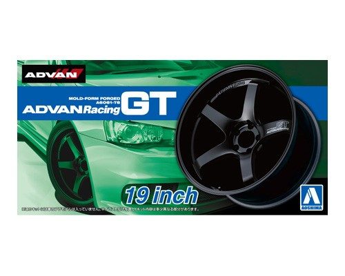 1:24 Scale Aoshima Advan Racing GT 19 Inch Wheels & Tyres Set