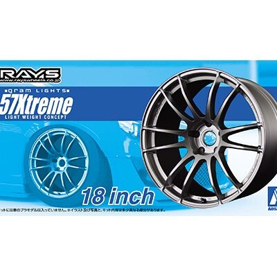 1:24 scale Aoshima Rays Gram Lights 57 Extreme 18 Inch Wheels & Tyres Set