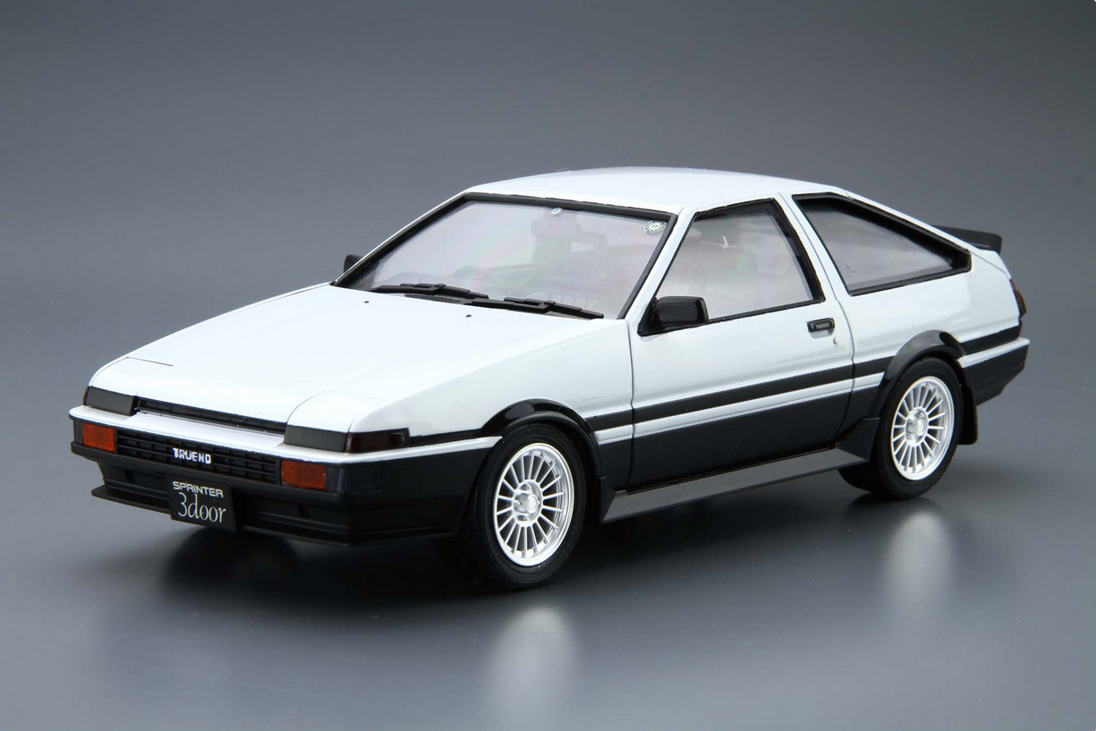 1:24 Scale Aoshima Toyota AE86 Sprinter Trueno GT-APEX Car Model Kit ...