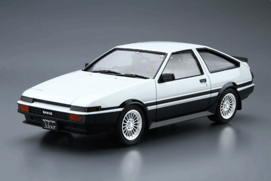 1:24 Scale Aoshima Toyota AE86 Sprinter Trueno GT-APEX Car Model Kit - Image 2