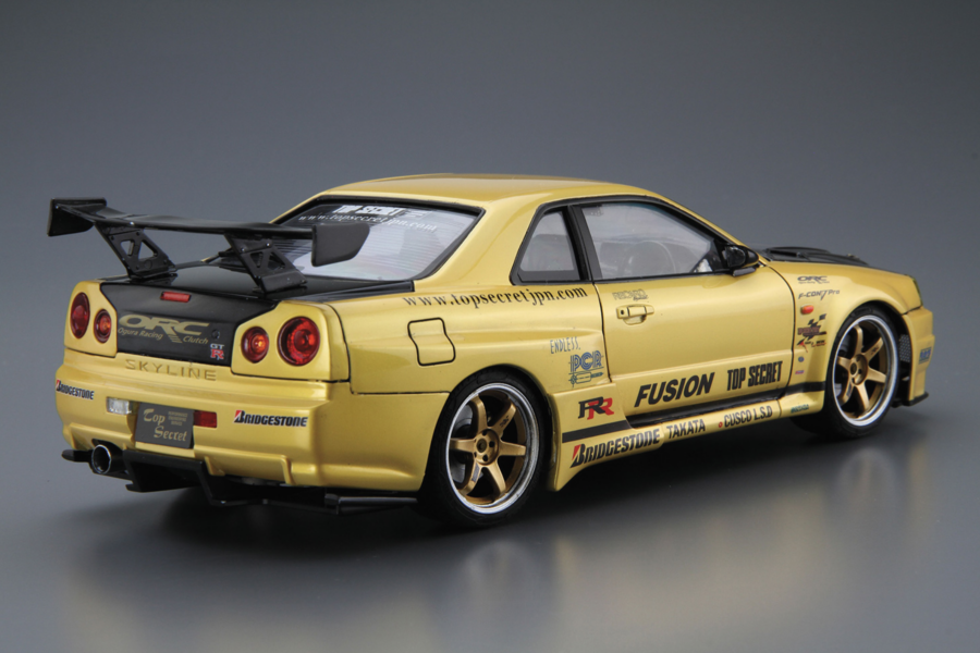 1:24 Scale Aoshima Top Secret Nissan BNR34 Skyline GT-R Model Kit - Image 3