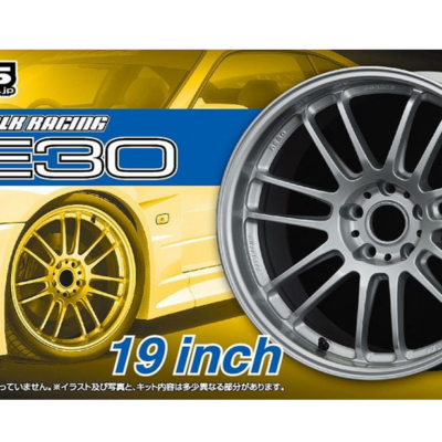 1:24 scale Aoshima Volk Racing RE30 19 Inch Wheels & Tyres Set