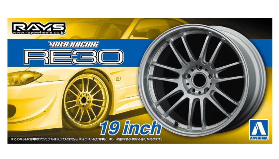 1:24 Scale Volk Racing RE30 19 Inch Wheels & Tyres Set