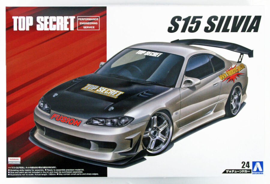 1/24 Scale Aoshima Nissan Silvia S15 Top Secret 1999 Model Kit