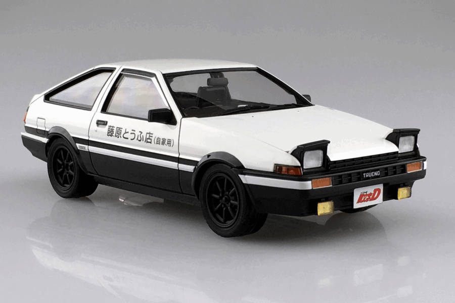 1:24 Scale Aoshima Initial-D Takumi Fujiwara AE86 Trueno Vol.1 Model Kit - Image 2