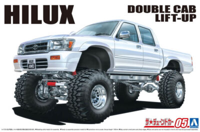1:24 Scale Aoshima Toyota LN107 HILUX Pickup Double Cab LIFT UP '94 Model Kit