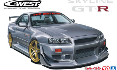 1:24 Scale Aoshima Nissan Skyline C-WEST BNR34 GTR Model Kit
