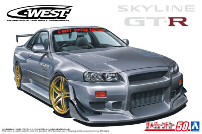 1:24 Scale Aoshima Nissan Skyline C-WEST BNR34 GTR Car Model Kit