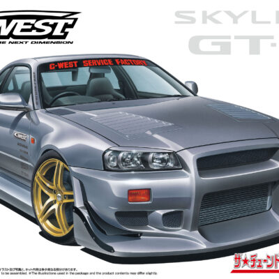 1:24 Scale Aoshima Nissan Skyline C-West BNR34 GTR Car Model Kit