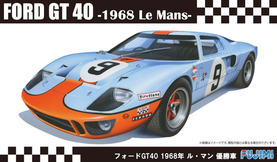 1:24 Scale Fujimi Ford GT40 1968 Le Mans Model Kit