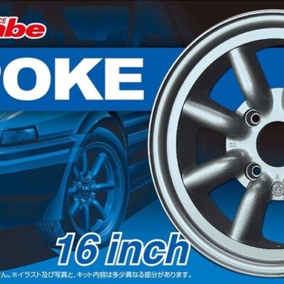1:24 scale Aoshima Watanabe 8 Spoke 16 Inch Wheels & Tyres Set