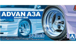 1:24 Scale Advan A3A Short Rim 14 Inch Wheels & Tyres Set