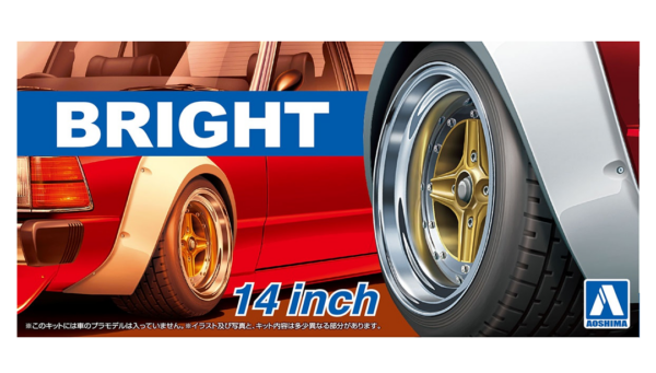 1:24 Scale Bright 14 Inch Wheels & Tyres Set