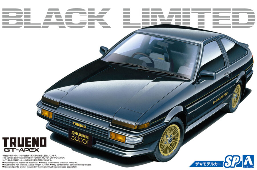 1:24 Scale Aoshima Toyota Trueno GT-Apex Black Ltd. Model Kit