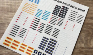 1:24 Scale Decal Sticker Sheet - Tyre Brands