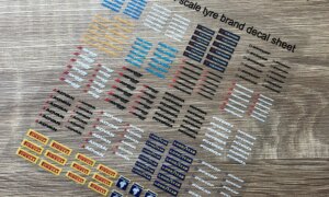 1:24 Scale Decal Sticker Sheet - Tyre Brands 1:24 Scale Decal Sticker Sheet - Tyre Brands