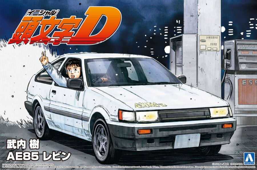 1:24 Scale Aoshima Initial D Toyota Levin AE85 Model Kit