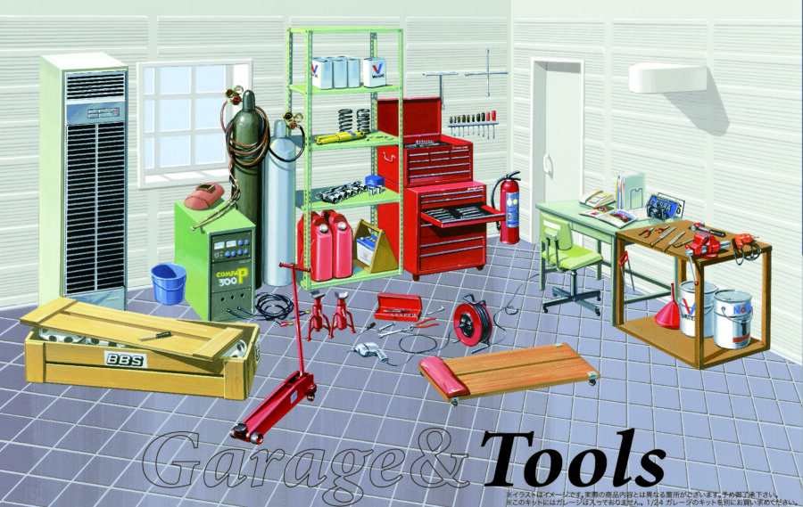 1:24 Scale Fujimi Tools Accessories Diorama Set
