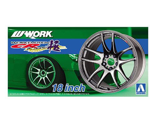 1:24 Scale Work Emotion Kiwami 18 Inch Wheels & Tyre Set