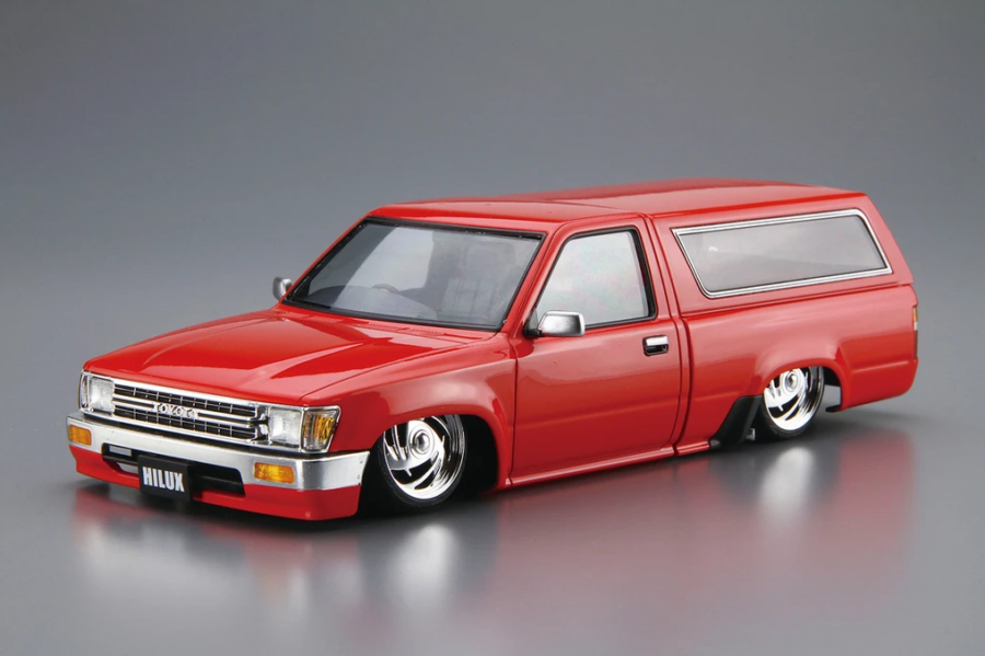 1:24 Scale Aoshima Toyota Hilux New Old School YN86 1986 Kit - Image 2