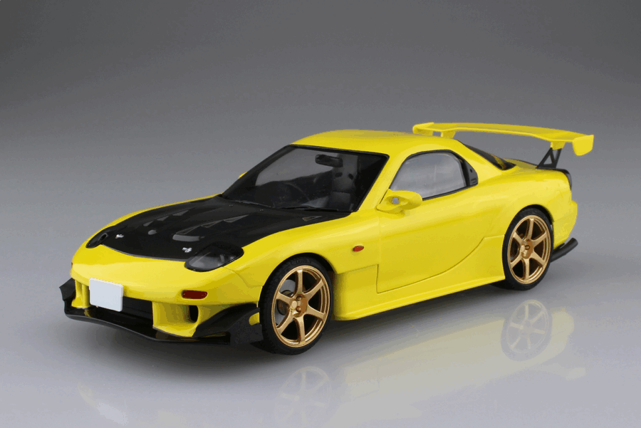 1:24 Scale Aoshima Initial D Mazda RX-7 FD3S Car Model Kit - Image 2