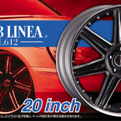 1:24 scale Aoshima Club Linea L 612 20 Inch Wheels & Tyre Set