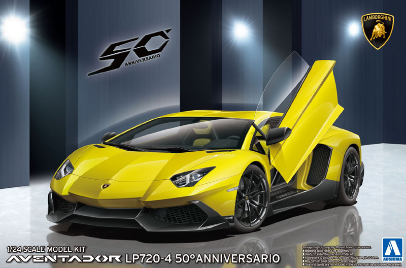 1:24 Scale Aoshima Lamborghini Aventador LP720-4 50th Anniversary Model Kit