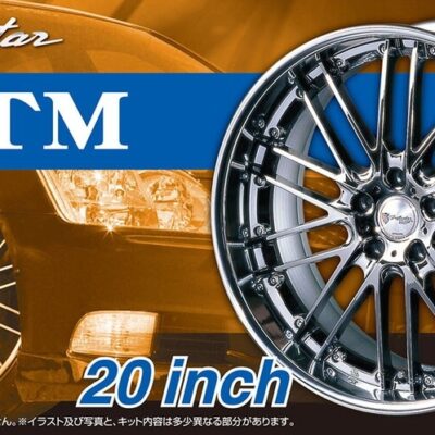 1:24 scale Aoshima Traffic Star RTM 20 Inch Wheels & Tyres Set