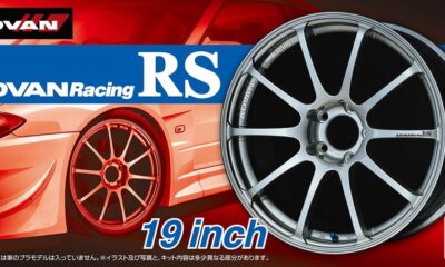 1:24 Scale Aoshima Advan Racing RS 19 Inch Wheel and Tyre Set