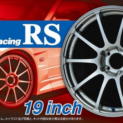 1:24 scale Aoshima Advan Racing RS 19 Inch Wheel and Tyre Set