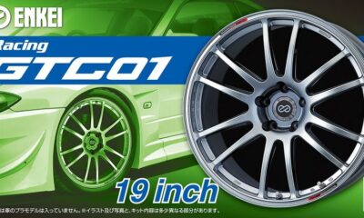 1:24 Scale Aoshima Enkei GTC 01 19inch Wheels & Tyre Set
