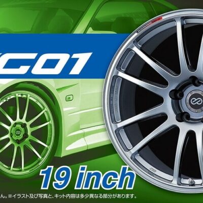 1:24 scale Aoshima Enkei GTC 01 19inch Wheels & Tyre Set