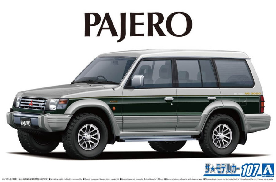 1:24 Scale Aoshima Mitsubishi V43W Pajero Super Exceed '91 Model Kit