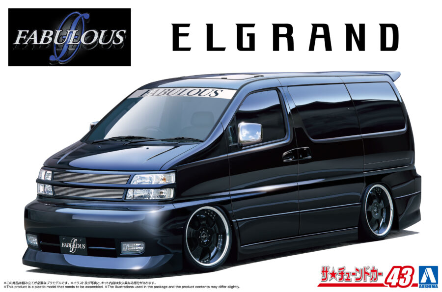 1:24 Scale Aoshima Nissan Fabulous Elgrand APE50 2000 Model Kit