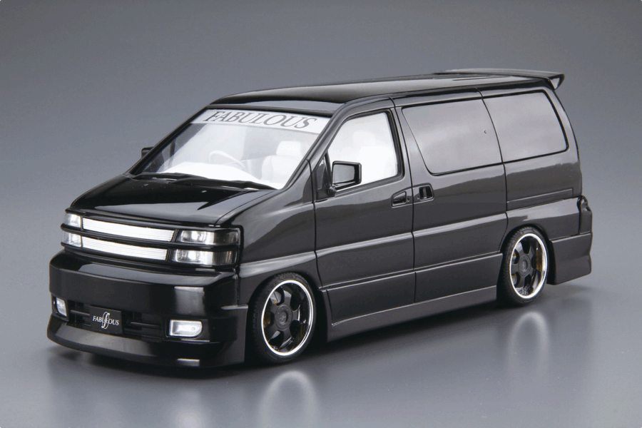 1:24 Scale Aoshima Nissan Fabulous Elgrand APE50 2000 Model Kit - Image 2