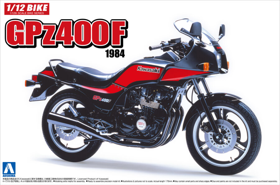 1:12 Scale Aoshima Kawasaki GPZ400F Model Kit