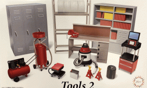 1:24 Scale Garage Tools Diorama Set 2 Model Kit #905
