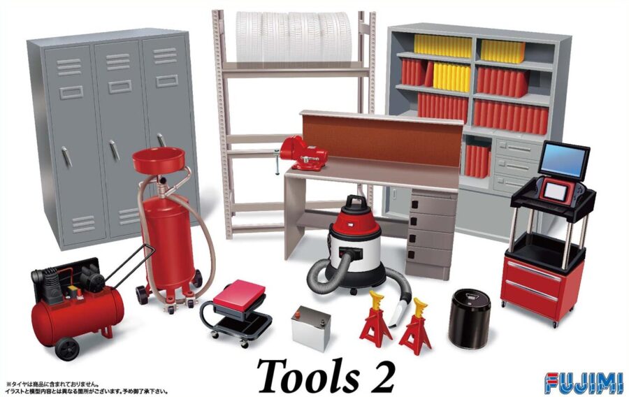 1:24 Scale Fujimi Garage Tools Diorama Set 2 Model Kit
