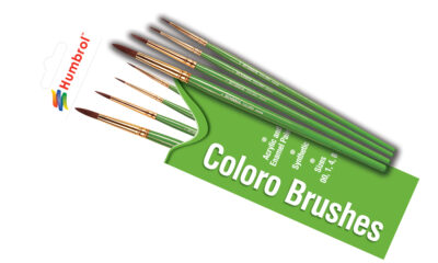 Humbrol Coloro Brush Pack Sizes - 00,1,4,8