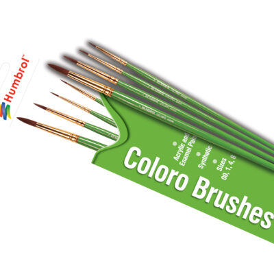 Humbrol Coloro Brush Pack Sizes - 00,1,4,8