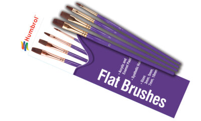 Humbrol Flat Brush Pack - 3, 5, 7, 10